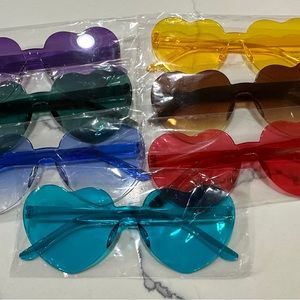 New, unworn heart sunglasses